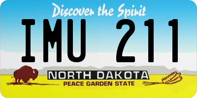 ND license plate IMU211