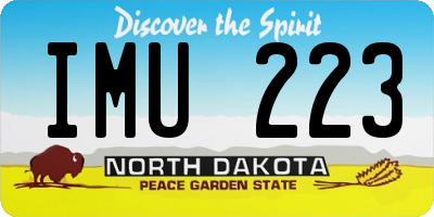 ND license plate IMU223