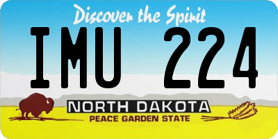 ND license plate IMU224