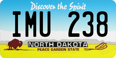 ND license plate IMU238