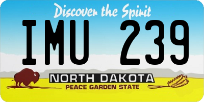 ND license plate IMU239