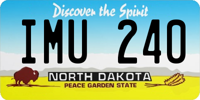 ND license plate IMU240