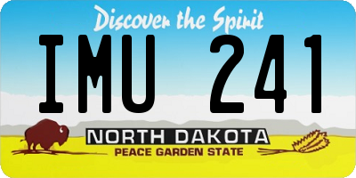 ND license plate IMU241