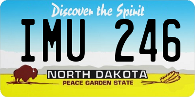 ND license plate IMU246