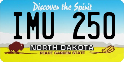 ND license plate IMU250