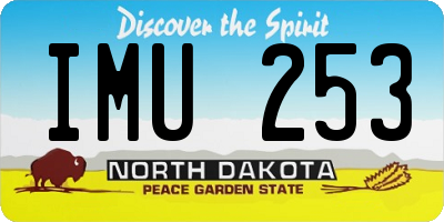 ND license plate IMU253