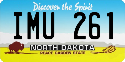ND license plate IMU261