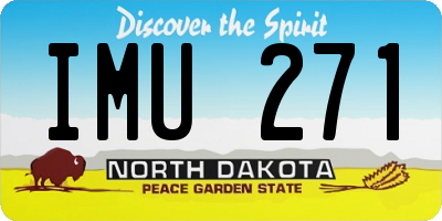 ND license plate IMU271