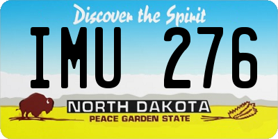 ND license plate IMU276