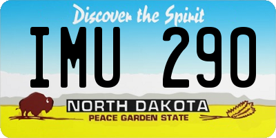 ND license plate IMU290
