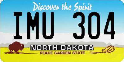 ND license plate IMU304