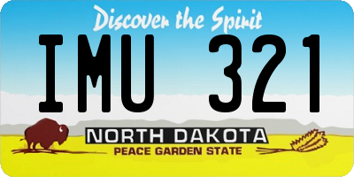 ND license plate IMU321