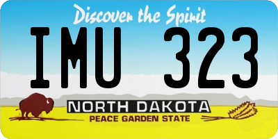 ND license plate IMU323