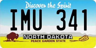 ND license plate IMU341