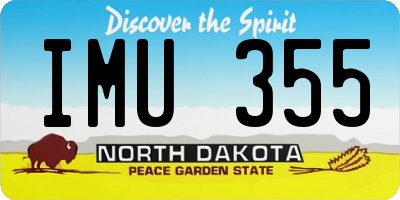 ND license plate IMU355
