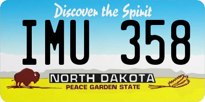 ND license plate IMU358