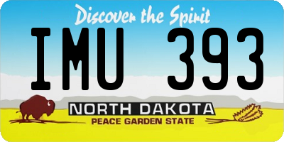 ND license plate IMU393