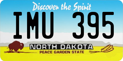 ND license plate IMU395