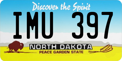 ND license plate IMU397
