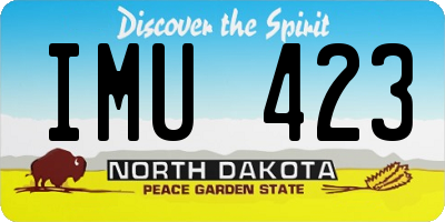 ND license plate IMU423