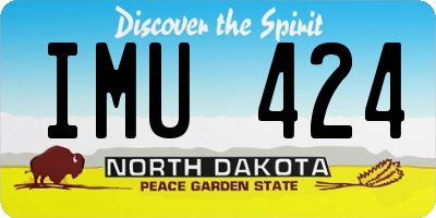 ND license plate IMU424