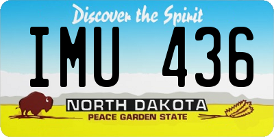 ND license plate IMU436