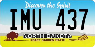ND license plate IMU437