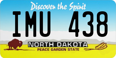 ND license plate IMU438