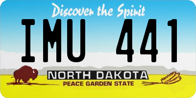ND license plate IMU441