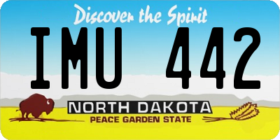 ND license plate IMU442