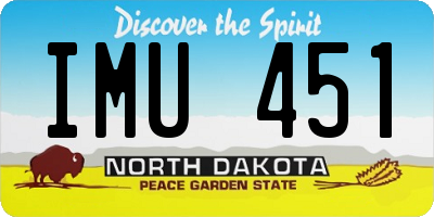 ND license plate IMU451