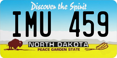 ND license plate IMU459