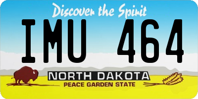 ND license plate IMU464
