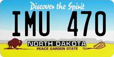 ND license plate IMU470