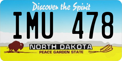 ND license plate IMU478