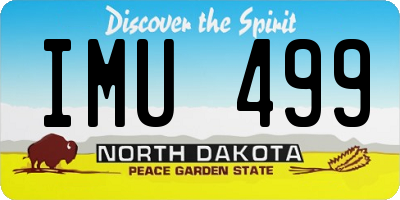 ND license plate IMU499