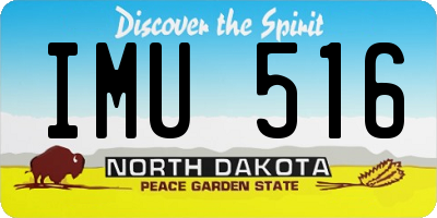 ND license plate IMU516