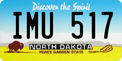 ND license plate IMU517