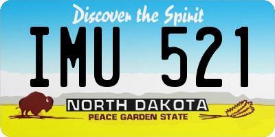 ND license plate IMU521