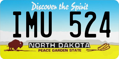 ND license plate IMU524