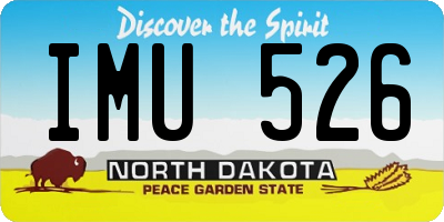 ND license plate IMU526