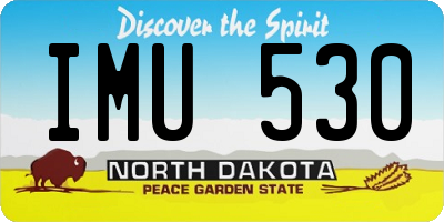 ND license plate IMU530