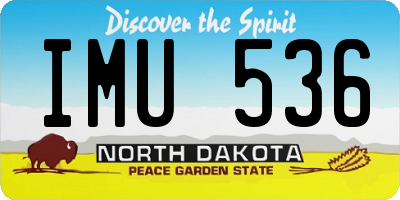 ND license plate IMU536