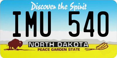 ND license plate IMU540