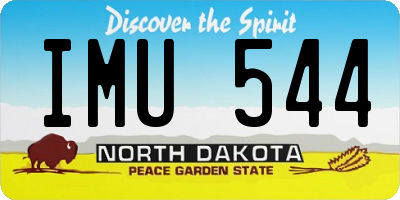 ND license plate IMU544