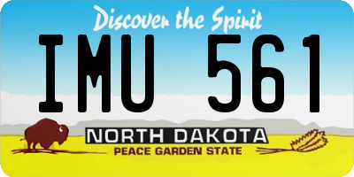 ND license plate IMU561