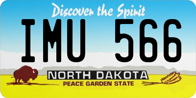 ND license plate IMU566