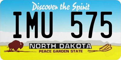 ND license plate IMU575