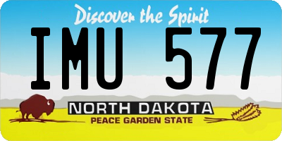 ND license plate IMU577