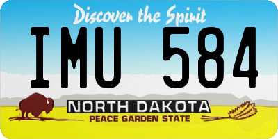 ND license plate IMU584